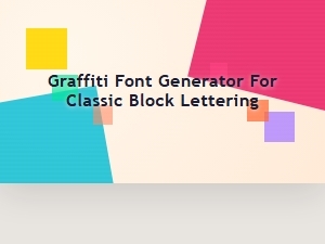 Generating Classic Graffiti Fonts for Block Lettering